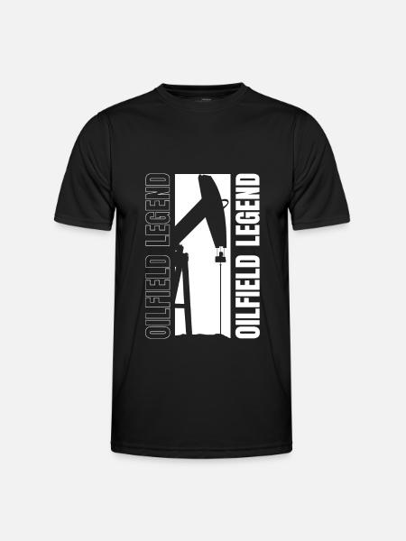 Oil field oil rig Witzig - Men's Functional T-Shirt - black