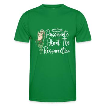 Christ Christianisme Résurrection - T-shirt sport Homme - vert - Devant - AI Model Male 178 dark (178cm)