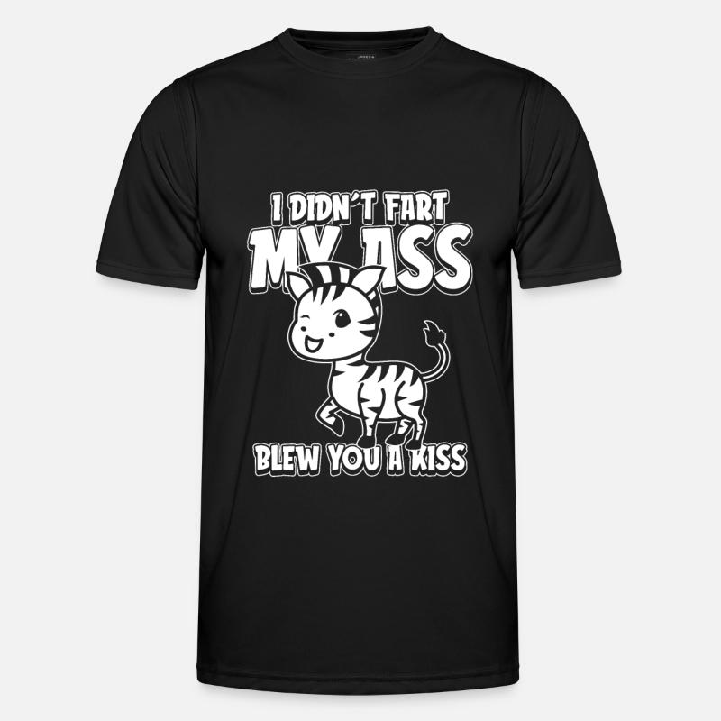 Zebra Witzig - Männer Funktions-T-Shirt - Schwarz