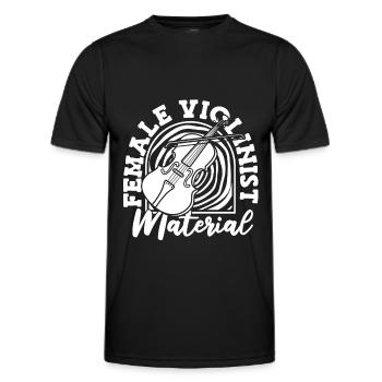 Violin Violin Female - Men's Functional T-Shirt - black - Front - AI Model Male 178 dark (178cm)