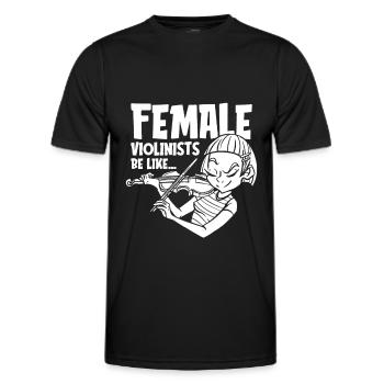 Violin Violin Humor - Men's Functional T-Shirt - black - Front - AI Model Male 178 dark (178cm)