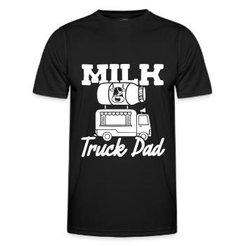 Lait de vache Wagon de lait de père - T-shirt sport Homme - noir - Devant - AI Model Male 178 dark (178cm)