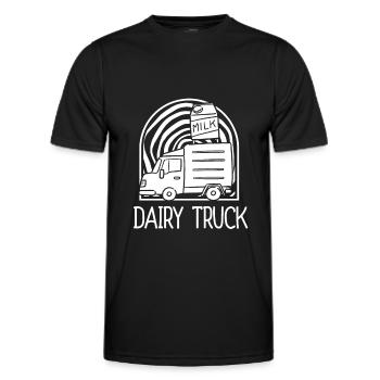 Cow Milk Milk Wagon - Men's Functional T-Shirt - black - Front - AI Model Male 178 dark (178cm)