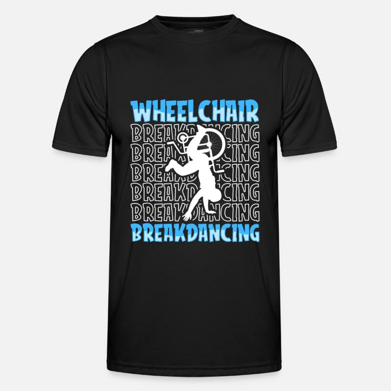 Breakdance Breakdancer Breakdancing Rollstuhl - Männer Funktions-T-Shirt - Schwarz
