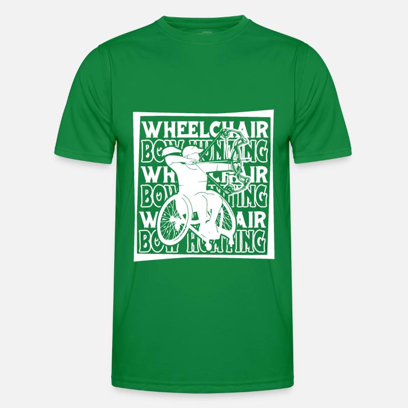 Bogenjagd Bogenjäger Rollstuhl Männer Funktions-T-Shirt