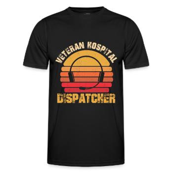 Emergency call control center operations center - Men's Functional T-Shirt - black - Front - AI Model Male 178 dark (178cm)