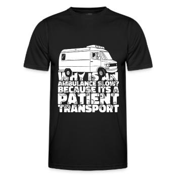 Notruf Leitstelle Einsatzzentrale Krankenwagen - Männer Funktions-T-Shirt - Schwarz - Vorne - AI Model Male 178 dark (178cm)