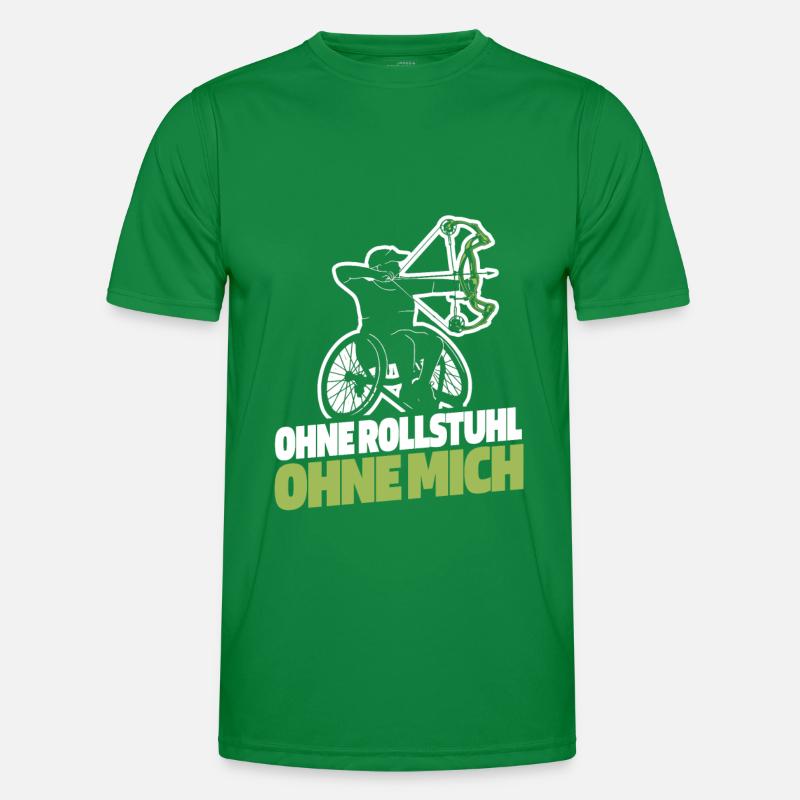 Rollstuhl Rollstuhlfahrer Bogenschießen Männer Funktions-T-Shirt