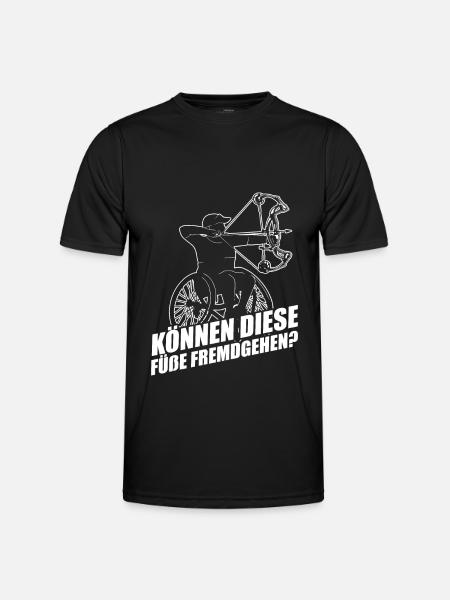 Rollstuhl Rollstuhlfahrer Lustig - Männer Funktions-T-Shirt - Schwarz