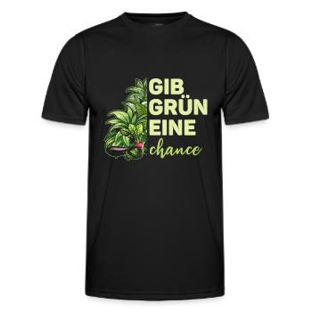 Hobbygärtner Garten Chance - Männer Funktions-T-Shirt - Schwarz - Vorne - AI Model Male 178 dark (178cm)