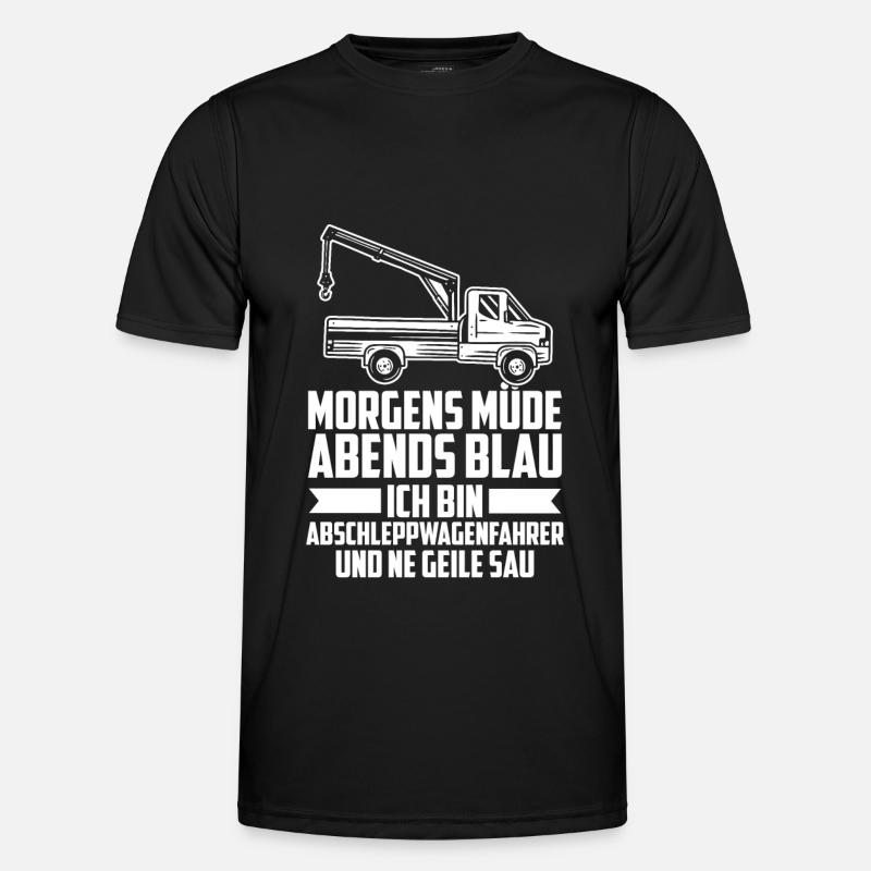 Abschleppdienst Abschlepper - Männer Funktions-T-Shirt - Schwarz