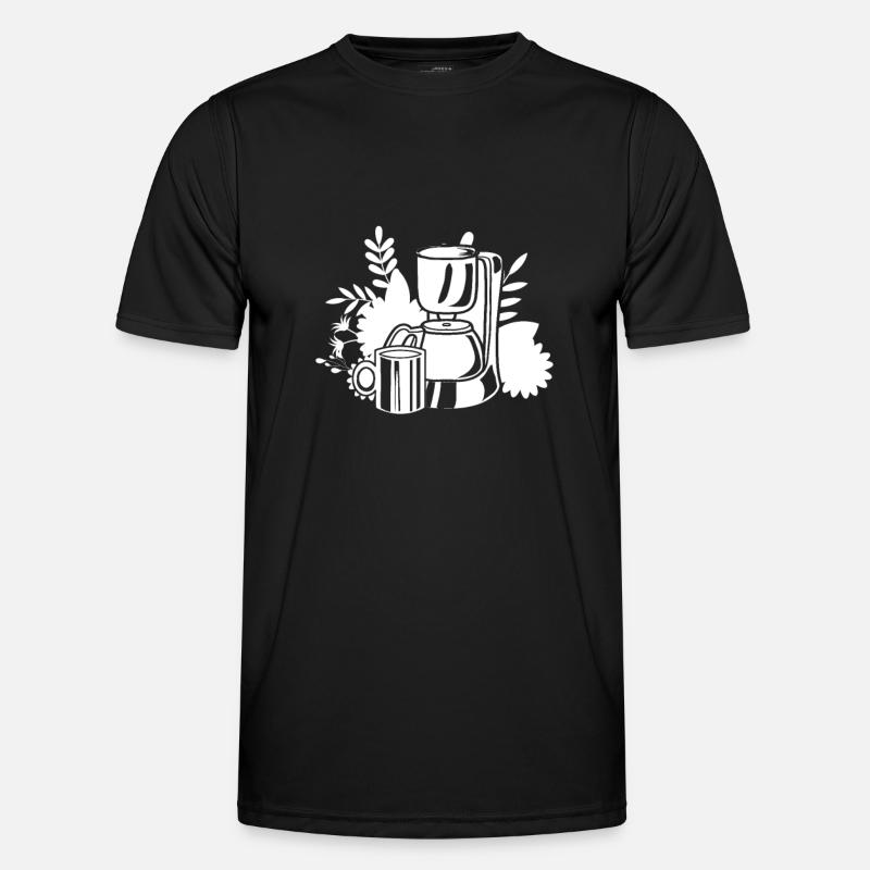 Coffee Cafe Coffee Machine - Men's Functional T-Shirt - black