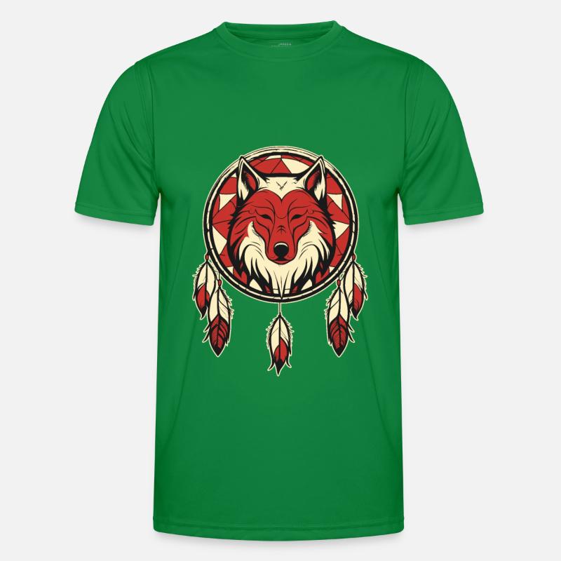 Wolf Traumfänger Wolf Und Ein Traumfänger Männer Funktions-T-Shirt