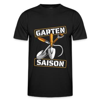 Hobbygärtner Garten Jahreszeit - Männer Funktions-T-Shirt - Schwarz - Vorne - AI Model Male 178 dark (178cm)