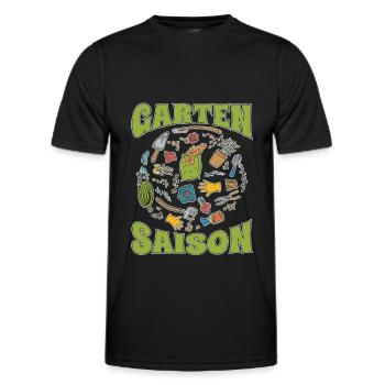 Hobbygärtner Garten Jahreszeit - Männer Funktions-T-Shirt - Schwarz - Vorne - AI Model Male 178 dark (178cm)