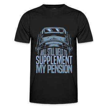Schweißer Schlosser Die Pension - Männer Funktions-T-Shirt - Schwarz - Vorne - AI Model Male 178 dark (178cm)