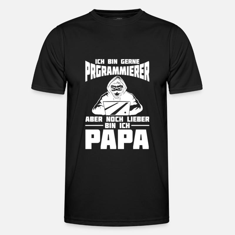 Entwickler Coder Programmierer Vater - Männer Funktions-T-Shirt - Schwarz