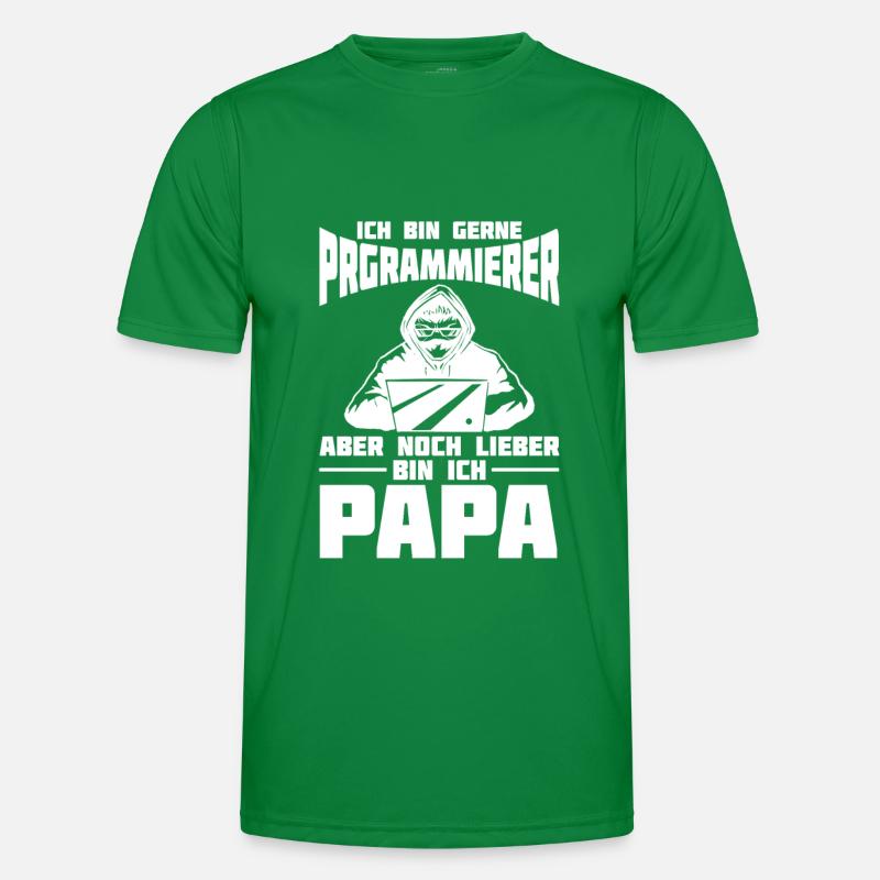 Entwickler Coder Programmierer Vater Männer Funktions-T-Shirt
