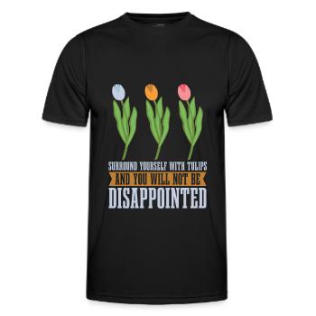 Tulpen Niedlich Tulpen - Männer Funktions-T-Shirt - Schwarz - Vorne - AI Model Male 178 dark (178cm)