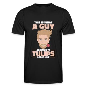 Tulpen Kerl Tulpen - Männer Funktions-T-Shirt - Schwarz - Vorne - AI Model Male 178 dark (178cm)