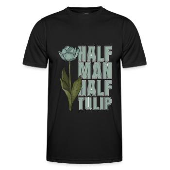 Tulpen Kerl Tulpen - Männer Funktions-T-Shirt - Schwarz - Vorne - AI Model Male 178 dark (178cm)