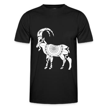 Sternzeichen Steinbock Symbol - Männer Funktions-T-Shirt - Schwarz - Vorne - AI Model Male 178 dark (178cm)