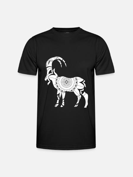 Sternzeichen Steinbock Symbol - Männer Funktions-T-Shirt - Schwarz