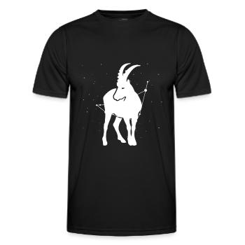 Sternzeichen Steinbock Symbol - Männer Funktions-T-Shirt - Schwarz - Vorne - AI Model Male 178 dark (178cm)