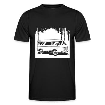 Caravane Camper Camping-car Caravane - T-shirt sport Homme - noir - Devant - AI Model Male 178 dark (178cm)