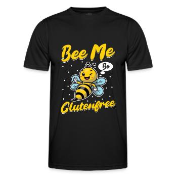 Glutenfrei Biene - Männer Funktions-T-Shirt - Schwarz - Vorne - AI Model Male 178 dark (178cm)
