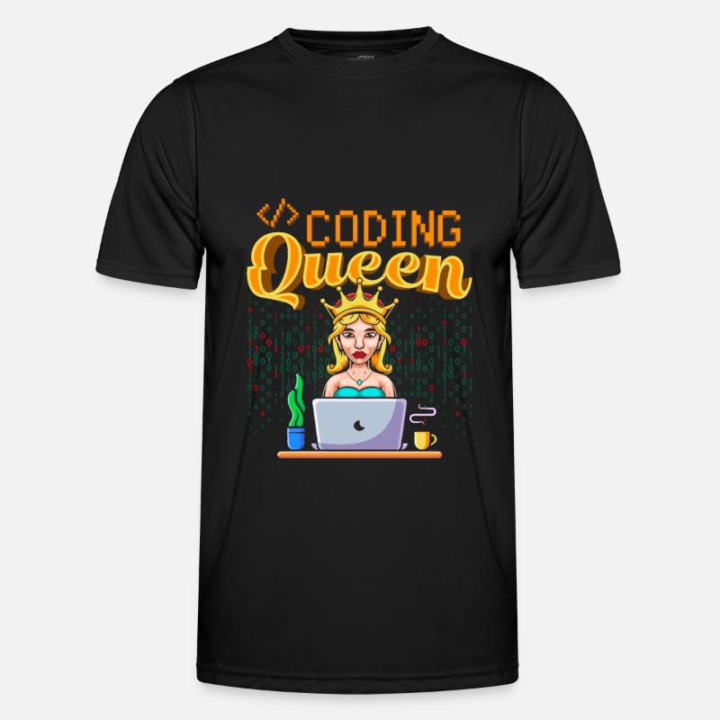 Développeur Coder Programmeur Queen - T-shirt sport Homme - noir