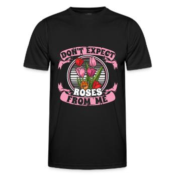 Tulips Roses Tulips - Men's Functional T-Shirt - black - Front - AI Model Male 178 dark (178cm)