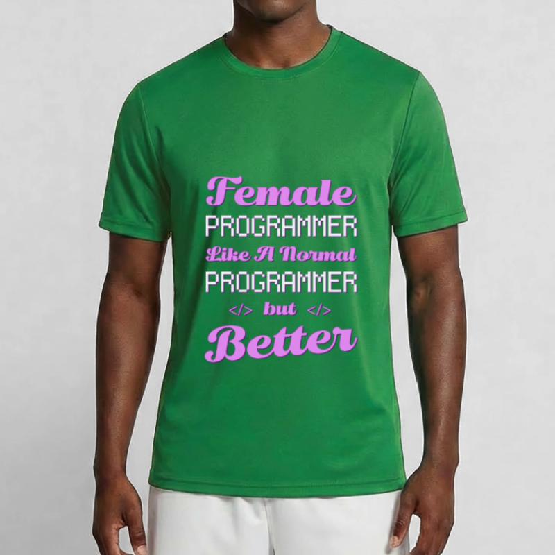 Developer Coder Programmer Female Men's Functional T-Shirt