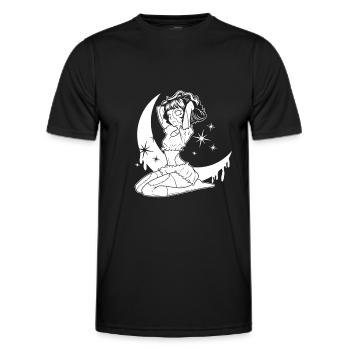 Poupée gothique - T-shirt sport Homme - noir - Devant - AI Model Male 178 dark (178cm)