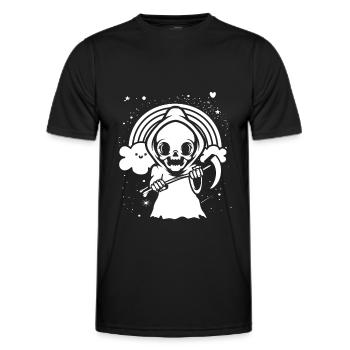 Gothic Sensemann - Männer Funktions-T-Shirt - Schwarz - Vorne - AI Model Male 178 dark (178cm)