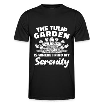 Tulpen Gelassenheit Tulpen - Männer Funktions-T-Shirt - Schwarz - Vorne - AI Model Male 178 dark (178cm)
