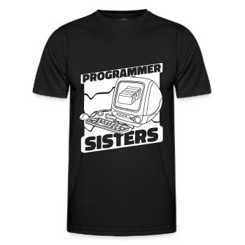 Developer Coder Programmer Computer - T-shirt sport Homme - noir - Devant - AI Model Male 178 dark (178cm)