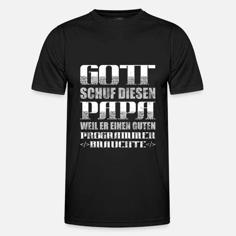 Entwickler Coder Programmierer Vater - Männer Funktions-T-Shirt - Schwarz