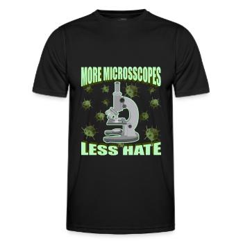 Biologie Biologe Mikroskop - Männer Funktions-T-Shirt - Schwarz - Vorne - AI Model Male 178 dark (178cm)