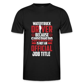 Camionneur Camionneur Chauffeur de camion Superhéros - T-shirt sport Homme - noir - Devant - AI Model Male 178 dark (178cm)