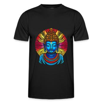 Buddha Buddhist Zen Buddha - Männer Funktions-T-Shirt - Schwarz - Vorne - AI Model Male 178 dark (178cm)