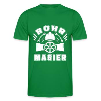 Rohrleitungsbauer Magie - Männer Funktions-T-Shirt - Kelly Green - Vorne - AI Model Male 178 dark (178cm)