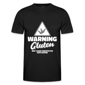 Glutenfrei Humor - Männer Funktions-T-Shirt - Schwarz - Vorne - AI Model Male 178 dark (178cm)