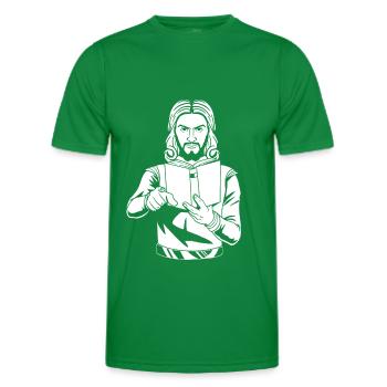 Christ Christentum - Männer Funktions-T-Shirt - Kelly Green - Vorne - AI Model Male 178 dark (178cm)