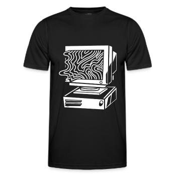 Developer Coder Programmer Computer - T-shirt sport Homme - noir - Devant - AI Model Male 178 dark (178cm)