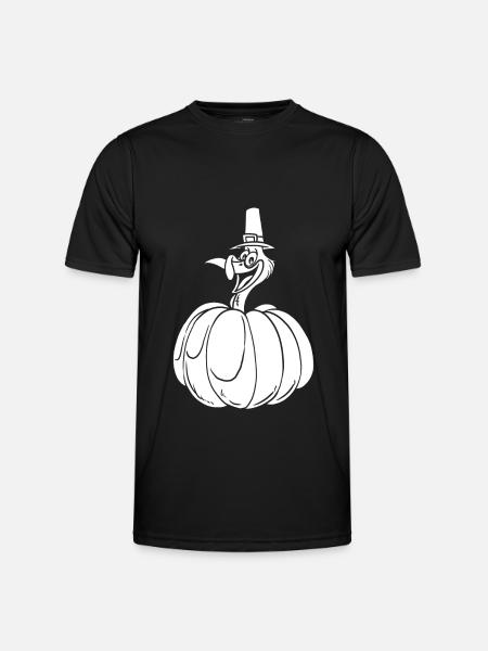 Thanksgiving Pumpkin - Men's Functional T-Shirt - black