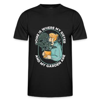 Hobby Jardinier Jardinier Jardinier Sœur - T-shirt sport Homme - noir - Devant - AI Model Male 178 dark (178cm)