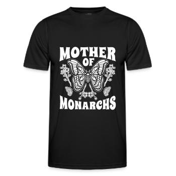 Amateur gardener garden butterflies in the garden - Men's Functional T-Shirt - black - Front - AI Model Male 178 dark (178cm)