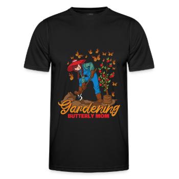 Amateur gardener garden mother - Men's Functional T-Shirt - black - Front - AI Model Male 178 dark (178cm)