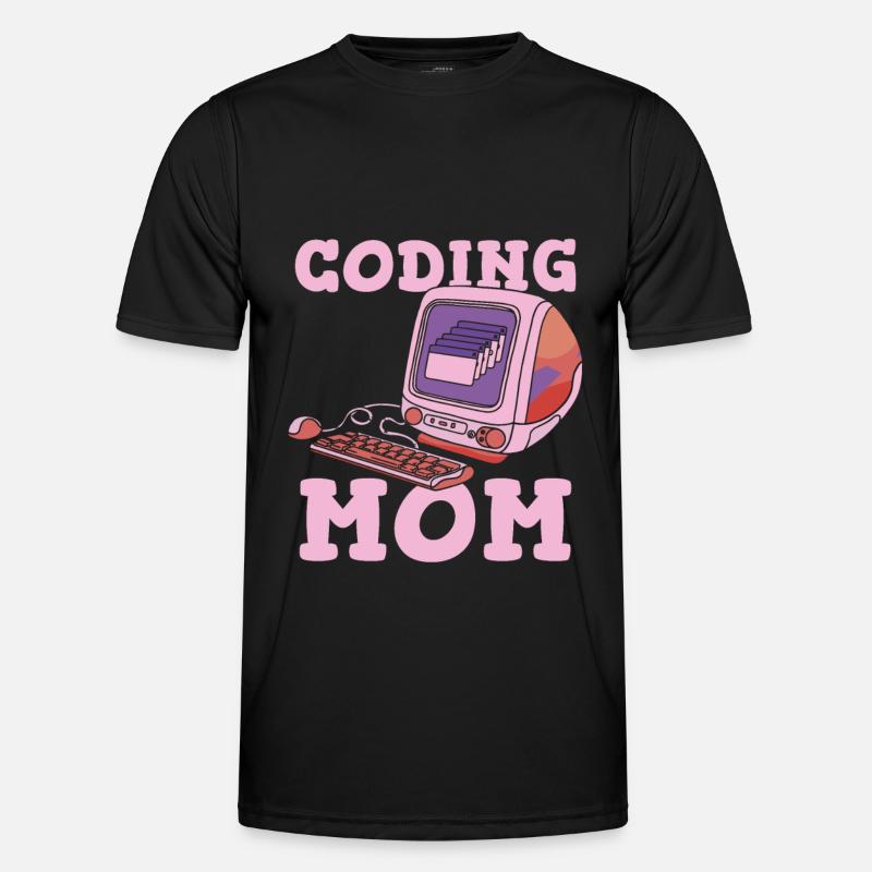 Développeur Coder Programmeur Mère - T-shirt sport Homme - noir